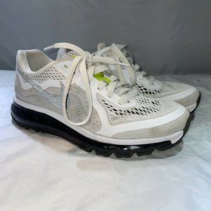 NIKE WOMENS AIR MAX  WHITE-BLACK-PURE PLATINUM-VOLT SZ 7.5  [621078-100]